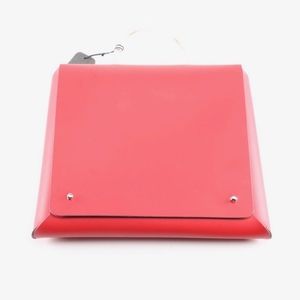 Chic Handbag Red Regenerated Leather Satchel